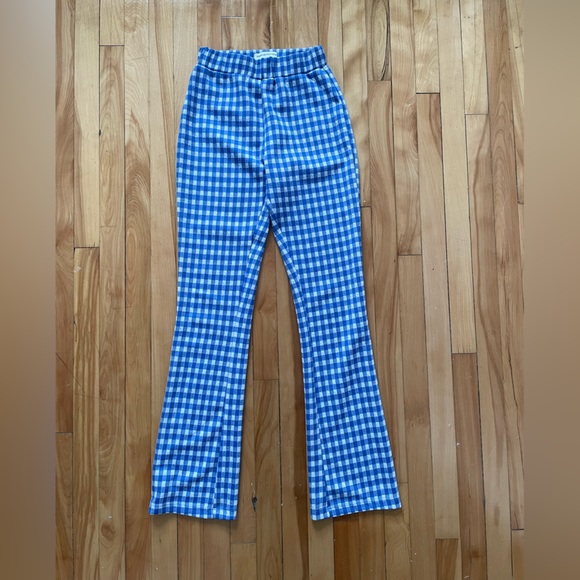 Urban Outfitters Gingham Flares - Picture 1 of 2